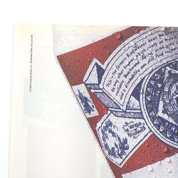 VTG Budweiser Beer Advertising Print Ad Race Fans Ice Cooler Garage Wall Art - Picture 2 of 6